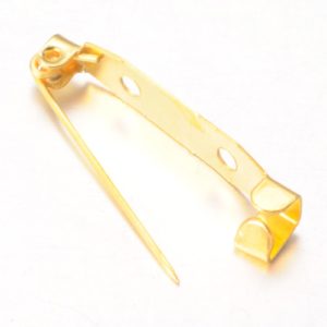 30mm Gold Brooch Pin - Riverside Beads