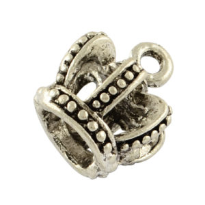Small Traditional 3D Crown Charm- Shop Riverside beads