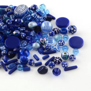 Acrylic Blue Mixed Beads