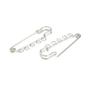 50mm Silver Beadable Kilt Pins - Riverside Beads