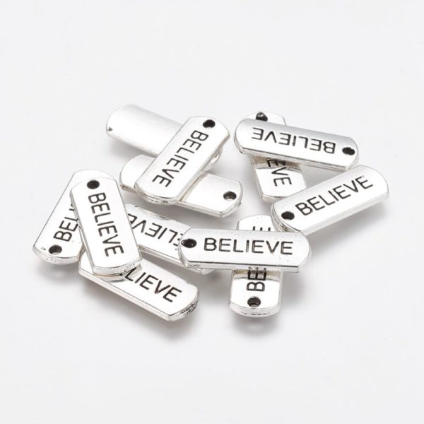 Believe Tag Charm - Riverside Beads