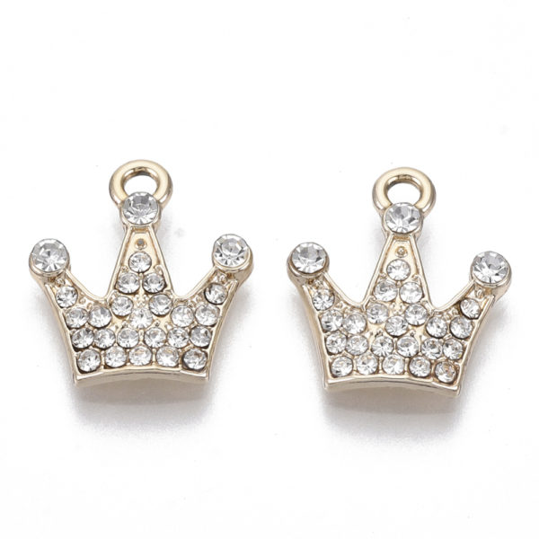 Diamante Crown Charm - Riverside Beads