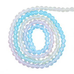 3mm Blue Ombre Crystal Round Beads - Riverside Beads