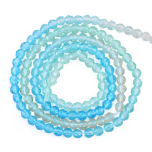 3mm Ocean Ombre Crystal Round Beads - Riverside Beads