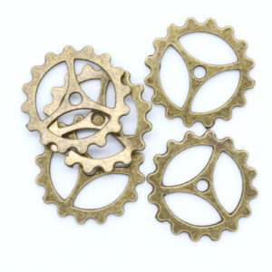 Round Cog Gear Charms - Riverside Beads