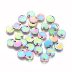 Multi Coloured Tag Charm -Riverside Beads