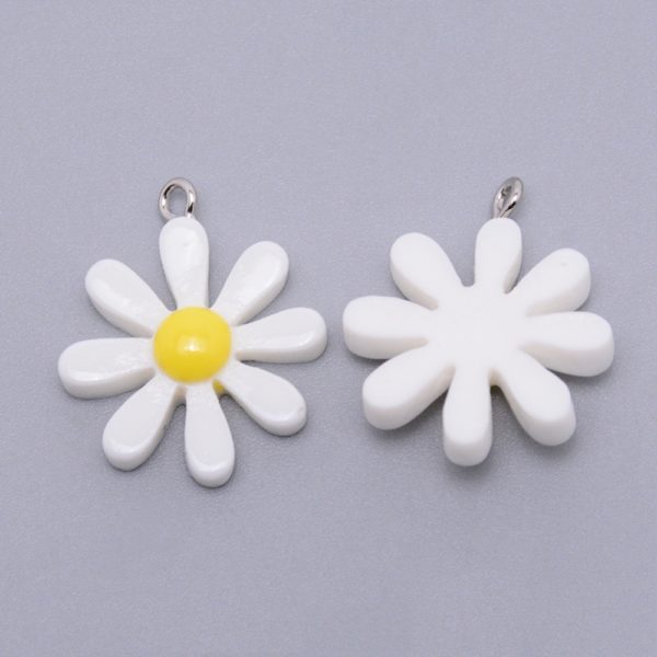 Resin Daisy Charms - Riverside Beads
