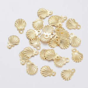 Small Gold Shell Charms - Riverside Beads