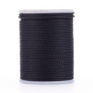 1mm Twisted Cord - Black - Riverside Beads