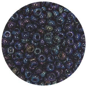 Size 10/0 Preciosa Seed Beads - Metallic Blue Iris - Riverside Beads