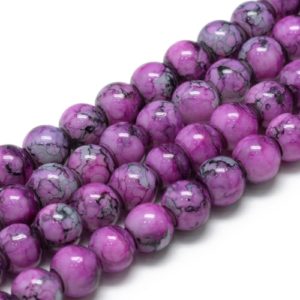 8mm Swirl Glass Beads - Cloudy Pink - Riverside Beads