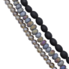 3 Strands of Glass Beads - Lightning Black - Riverside Beads