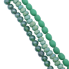 3 Strands of Glass Beads - Forest Green - Riverside Beads