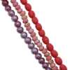 3 Strands of Glass Beads - Crimson Red - Riverside Beads