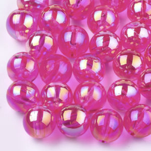 8mm Round AB Bead – Fuchsia - Riverside Beads