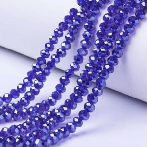 Luster Crystal Rondelle Bead - Deep Blue - Riverside Beads