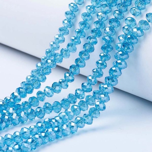 Luster Crystal Rondelle Bead - Sky Blue - Riverside Beads