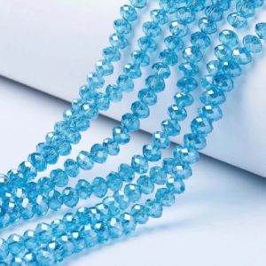 Luster Crystal Rondelle Bead - Sky Blue - Riverside Beads