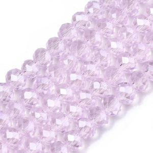 Luster Crystal Rondelle Bead - Baby Pink - Riverside Beads