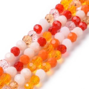 6mm Crystal Round - Fire and Ice - Riverside Beads