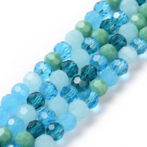 6mm Crystal Round - Ocean Blue - Riverside Beads