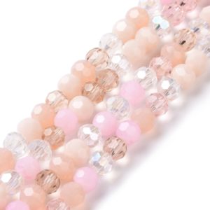 6mm Crystal Round - Pink Blush - Riverside Beads
