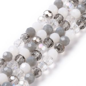 6mm Crystal Round - Smoky Grey - Riverside Beads