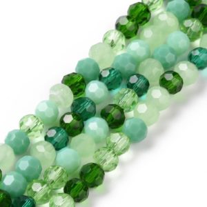6mm Crystal Round - Forest Green - Riverside Beads