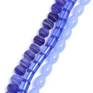 Assorted Glass Bead Strand - Blue - Riverside Beads