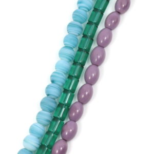 Assorted Glass Bead Strand - Teal - Riverside Beads