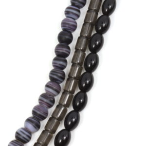 Assorted Glass Bead Strand - Black - Riverside Beads