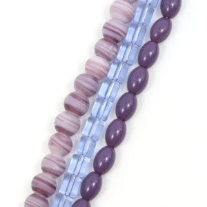 Assorted Glass Bead Strand - Purple - Riverside Beads
