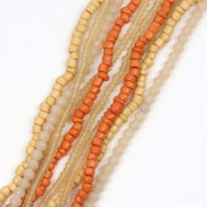 Glass and Seed Bead Strands - Ombre Sunset - Riverside Beads