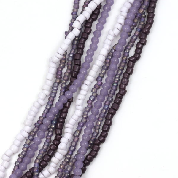 Glass and Seed Bead Strands - Purple Burst - Riverside Beads