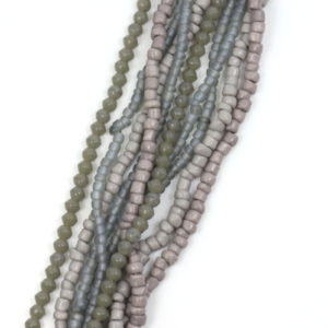 Glass and Seed Bead Strands - Stone Grey - Riverside Beads