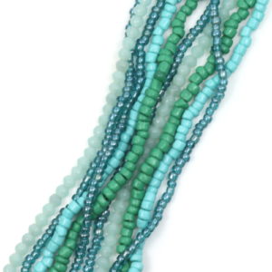 Glass and Seed Bead Strands - Teal - Riverside Beads