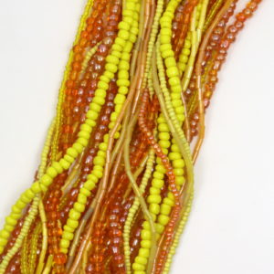 Rice and Seed Bead Strands - Sunset Yellow - Riverside Beads