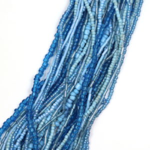 Rice and Seed Bead Strands - Sky Blue - Riverside Beads