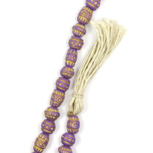 Wood Barrel Beads - Purple - Riverside Beads