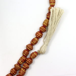 Wood Barrel Beads - Red - Riverside Beads