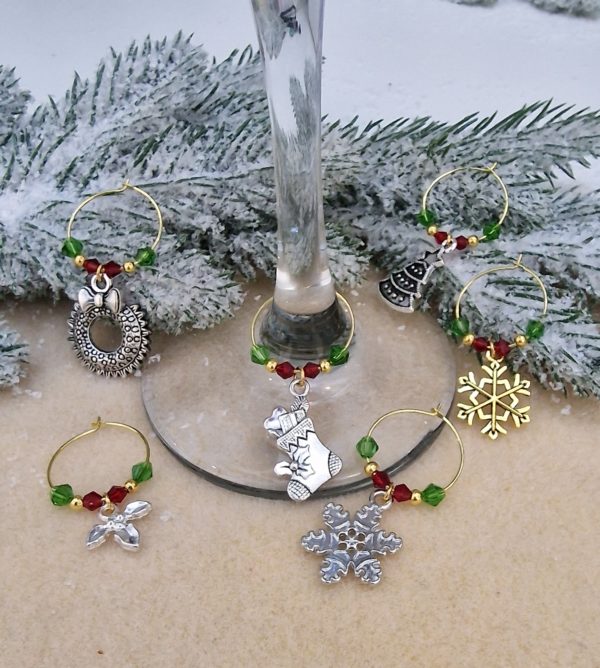 Christmas Wine Glass Charm Kit - Riverside Beads