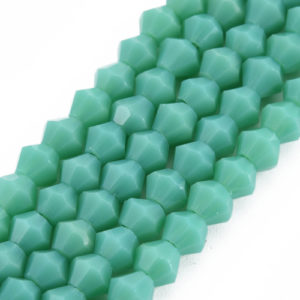 Crystal Bicone Bead - Opaque Light Teal - Riverside Beads