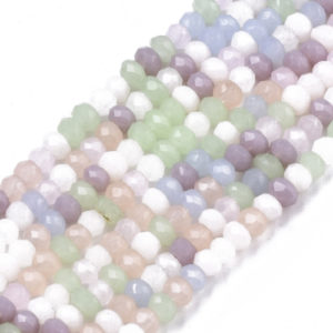 2x3mm Faceted Crystal Rondelle - Pastel Tones - Riverside Beads