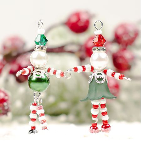 Duo Beaded Elf Charms - Riverside Beads