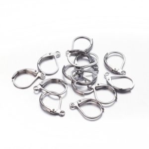 Hinged Lever Back Ear Wire - Gunmetal - Riverside Beads