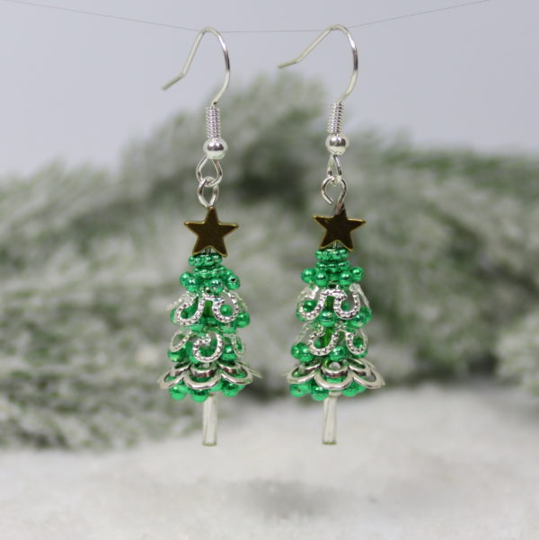 Filigree Christmas Tree Earrings - Riverside Beads
