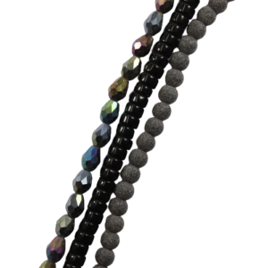 Assorted Glass Beads - Midnight Black - Riverside Beads