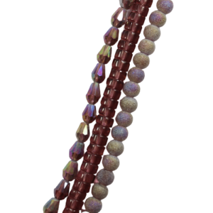 Assorted Glass Beads - Mauve - Riverside Beads