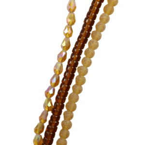 Assorted Glass Beads - Coffee Brown - Riverside Beads