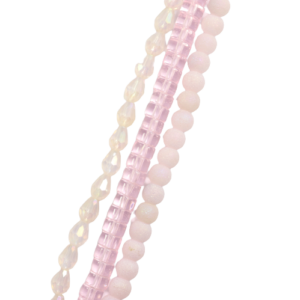 Assorted Glass Beads - Baby Pink - Riverside Beads